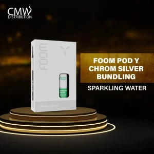 Foom Pod Y Chrome Silver Bundling Liquid Sparkling Water