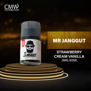 MR Janggut Strawberry Cream Vanilla 3mg 60ml By Vapevanjava