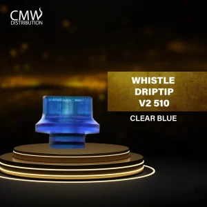 Whistle Driptip V2 510 Blue Clear