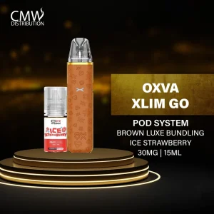 Oxva Xlim Go Brown Luxe Edition Bundling Ice Strawberry 15ml